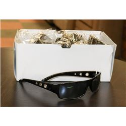 BOX OF BLACK DESIGNER SUNGLASSES