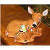 NEW RED DOE WITH FAWN STATUE
