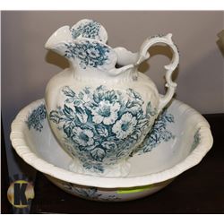 16" VINTAGE ENGLISH WASH BASIN SET