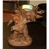 Image 1 : WOODEN CARVED BEAR 10" HIGH