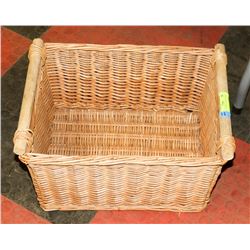 19" X 15" VINTAGE WOVEN BASKET