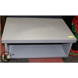 2-TIER GREY TABLE/CART ON