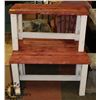 Image 1 : LOT OF 3 FARM STYLE BENCHES.