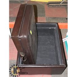 BROWN LEATHERETTE OTTOMAN