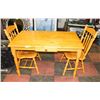 Image 1 : MAPLE TABLE (48"X30"X29.5") WITH 2 CHAIRS.