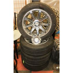 SET OF 4 CHRYSLER 18" RIMS WITH P225/60R18 TIRES