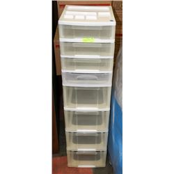8 DRAWER STORAGE BIN 15"X13"X48".