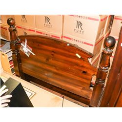 PINE QUEEN SIZE HEADBOARD WITH FOOTBOARD