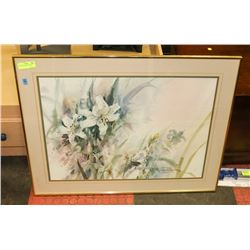 LILYS FRAMED MATTED PRINT.