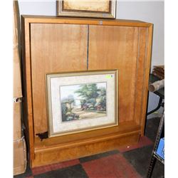 WOOD SHELF, 50"X18"X55.5"