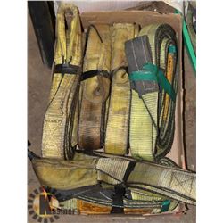 BOX OF 6 HEAVY DUTY INDUSTRIAL PULL TOW STRAPS