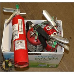 LOT OF 4 ABC FIRE EXTINGUISHERS.