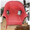 Image 1 : RED WICKER STYLE CHAIR