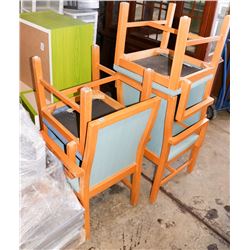 UNCLAIMED MERCHANDISE LOT OF 4 WOOD ARMCHAIRS