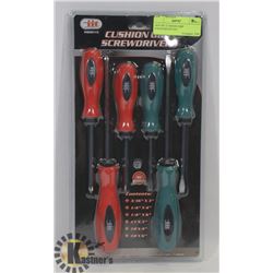 NEW 6PC CUSHION GRIP SCREWDRIVER SET