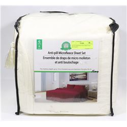 QUEEN MICROFLEECE SHEET SET OFF WHITE