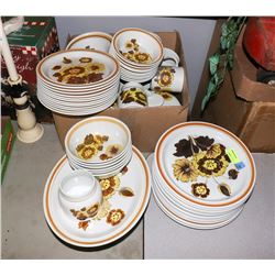 50+PC ROYAL DOULTAN FOREST GLEN STONEWARE DISH SET