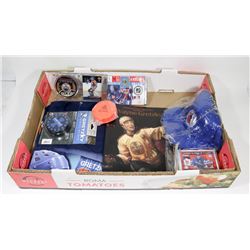 FLAT OF ASSORTED WAYNE GRETZKY MERCH & MEMORABILIA