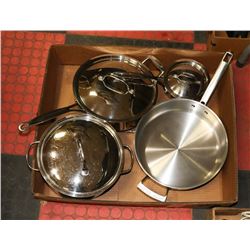 LARGE BOX W/CUISINART STAINLESS STEEL