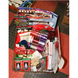 XL BOX FULL OF CHRISTMAS ITEMS INCL. GIFT