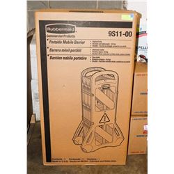 NEW RUBBERMAID PORTABLE MOBILE BARRIER