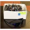 BOX OF DARK BLUE OAKLEY STYLED SUNGLASSES