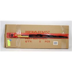 CASE OF 5 NEW 24" METAL WIPER BLADES