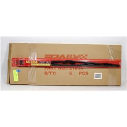 CASE OF 5 NEW 24" METAL WIPER BLADES
