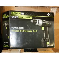 CASE OF 2 POWER IT 9.6 VOLT CORDLESS DRILLS. TOOLS