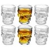 LOT OF NEW 6 X 50ml SKULL SHOT GLASSES