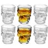 LOT OF NEW 6 X 50ml SKULL SHOT GLASSES
