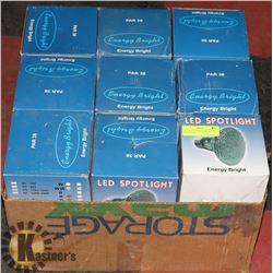 LOT OF 18 LED SPOTLIGHTS 75 WATT EQUIVALENT