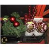 Image 1 : LOT OF 2 MILK CRATES WITH NEW CHRISTMAS ITEMS