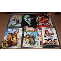 BOX OF 120+ DVDS.