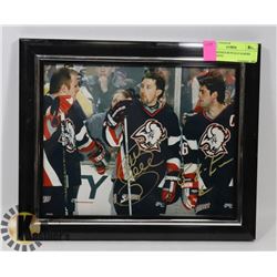 DUAL SIGNED BUFFALO SABERS 8X10 PHOTO