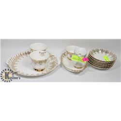 12PC ROYAL ALBERT 50TH ANNIVERSARY BONE CHINA SET.