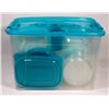 Image 1 : SET OF REUSABLE FOOD STORAGE CONTAINERS WITH