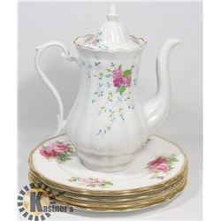 ROYAL ALBERT AMERICAN BEAUTY 5 DINNER PLATES