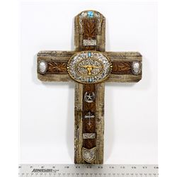 WESTERN CROSS WITH TURQUOISE STONES