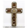 Image 1 : WESTERN CROSS WITH TURQUOISE STONES
