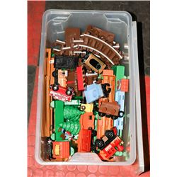 TUB WITH ASSORTED KIDS TRAIN SET