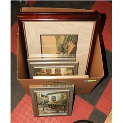 ESTATE BOX OF ASSORTED PICTURES
