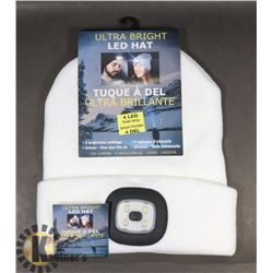 NEW! ULTRA BRIGHT LED HEADLIGHT TOQUE (WHITE)