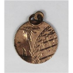 $1 GOLD LOVE TOKEN "W" INITIAL