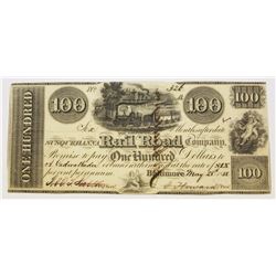 1838 $100 SUSQUEHANNA RAILROAD CO.