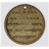 Image 2 : ANTI ALCOHOL BRASS TOKEN 1860'S