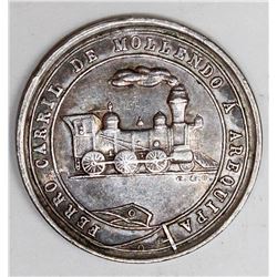 1868 CHILE RAILROAD INAGURATION MEDALET