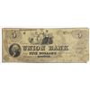 Image 1 : 1854 $5 BOSTON UNION BANK