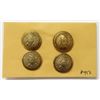 Image 1 : LOT OF 4 CIVIL WAR ERA BRASS MILITARY BUTTONS