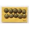 Image 1 : LOT OF 10 CIVIL WAR ERA BRASS NAVY OFFICER BUTTONS
